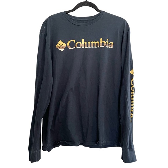 Columbia Long Sleeve T-Shirt Graphic‎ Logo Tee Casual Top Mens XL Outdoor Active - Picture 1 of 6